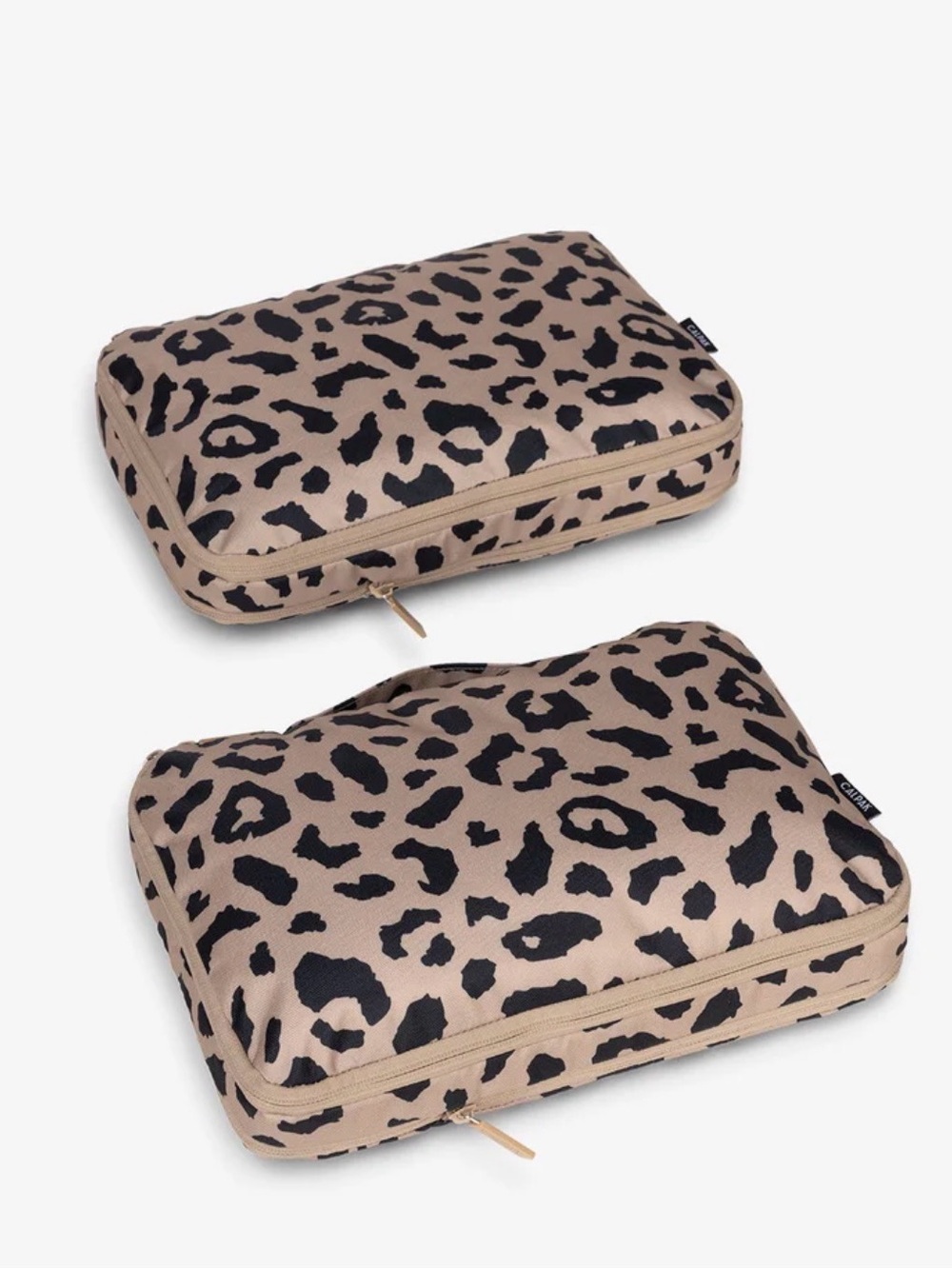Leopard Print Calpak Cubes set- Beige & Black Travel Organizer - Picture 2 of 3